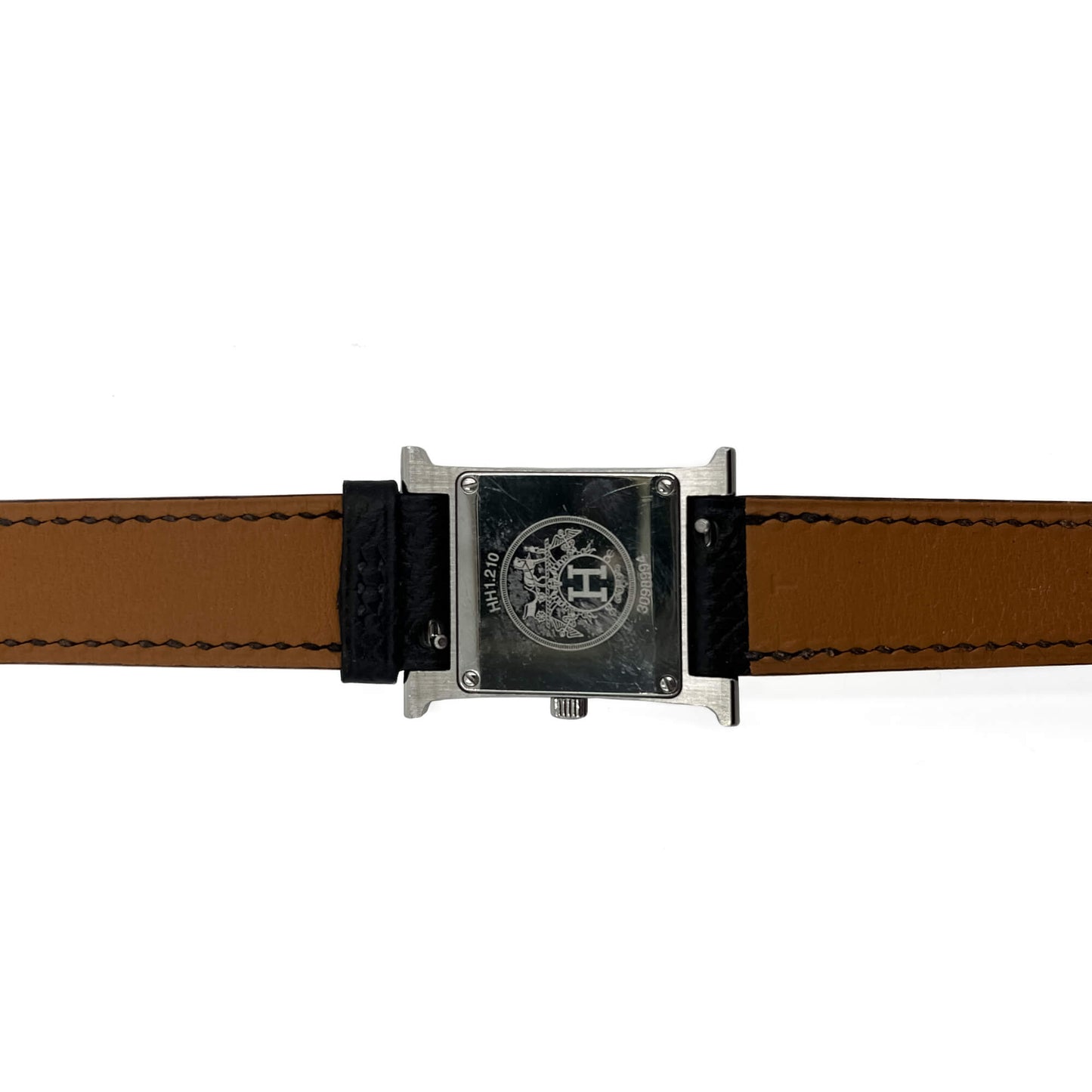 Second hand Hermes Heure H 25 Leather Watch T Black - Tabita Bags