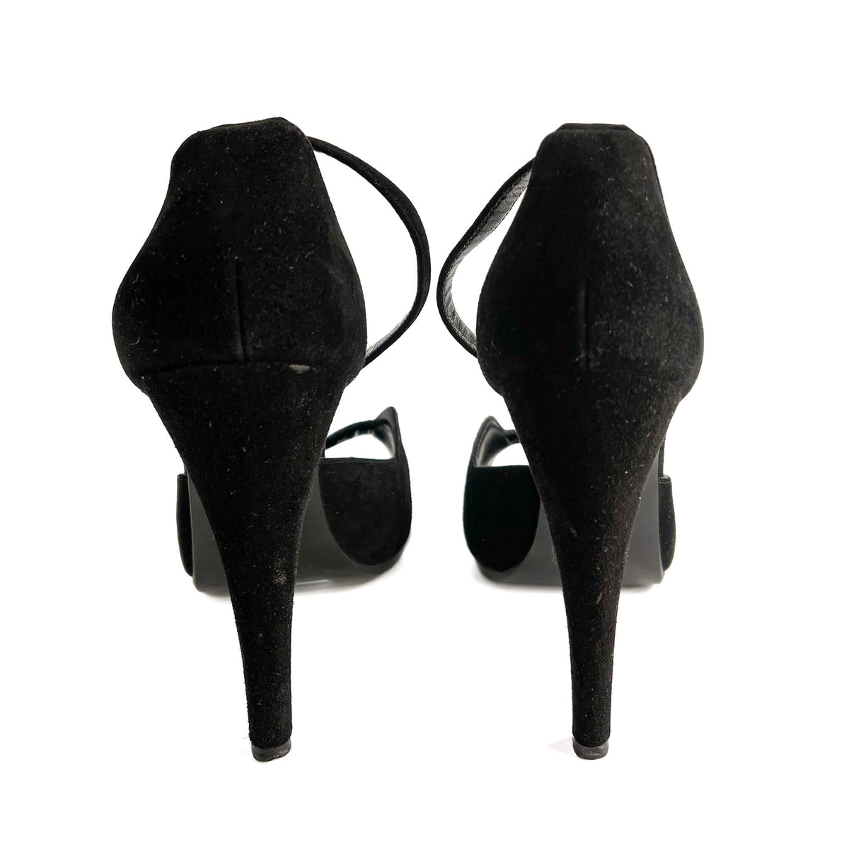 Second hand Hermes Holy 105 Velvet Sandals Black - Tabita Bags