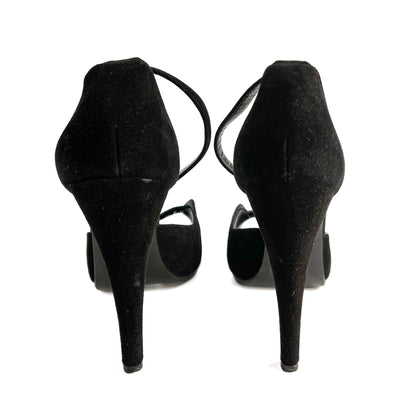 Second hand Hermes Holy 105 Velvet Sandals Black - Tabita Bags