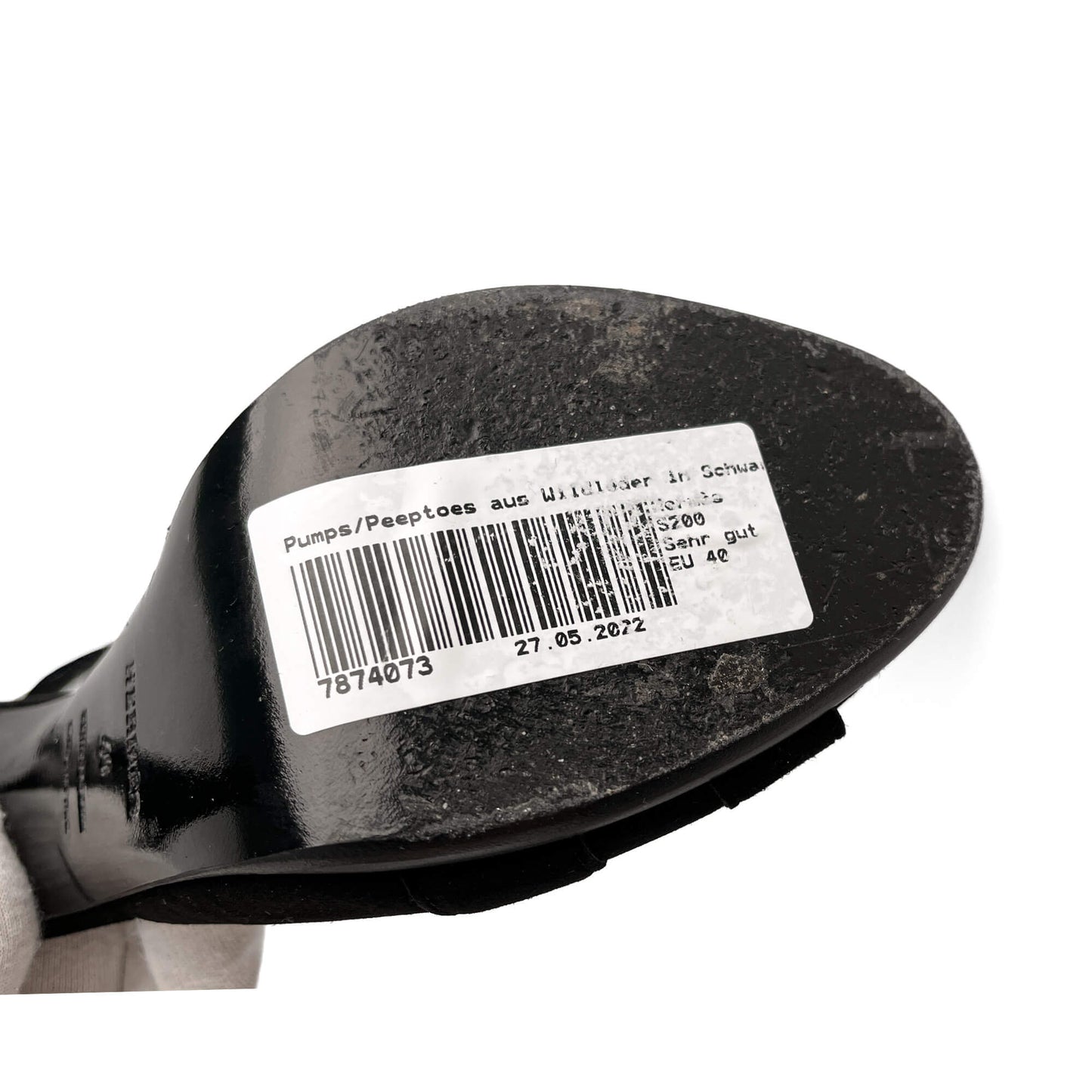 Second hand Hermes Holy 105 Velvet Sandals Black - Tabita Bags