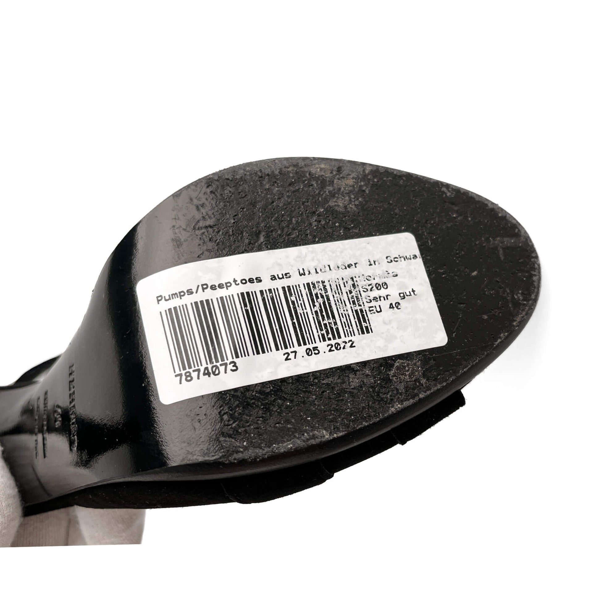 Second hand Hermes Holy 105 Velvet Sandals Black - Tabita Bags