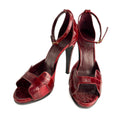Second hand Hermes Holy 125 Alligator Exotic Leather Sandals 39 Burgundy - Tabita Bags