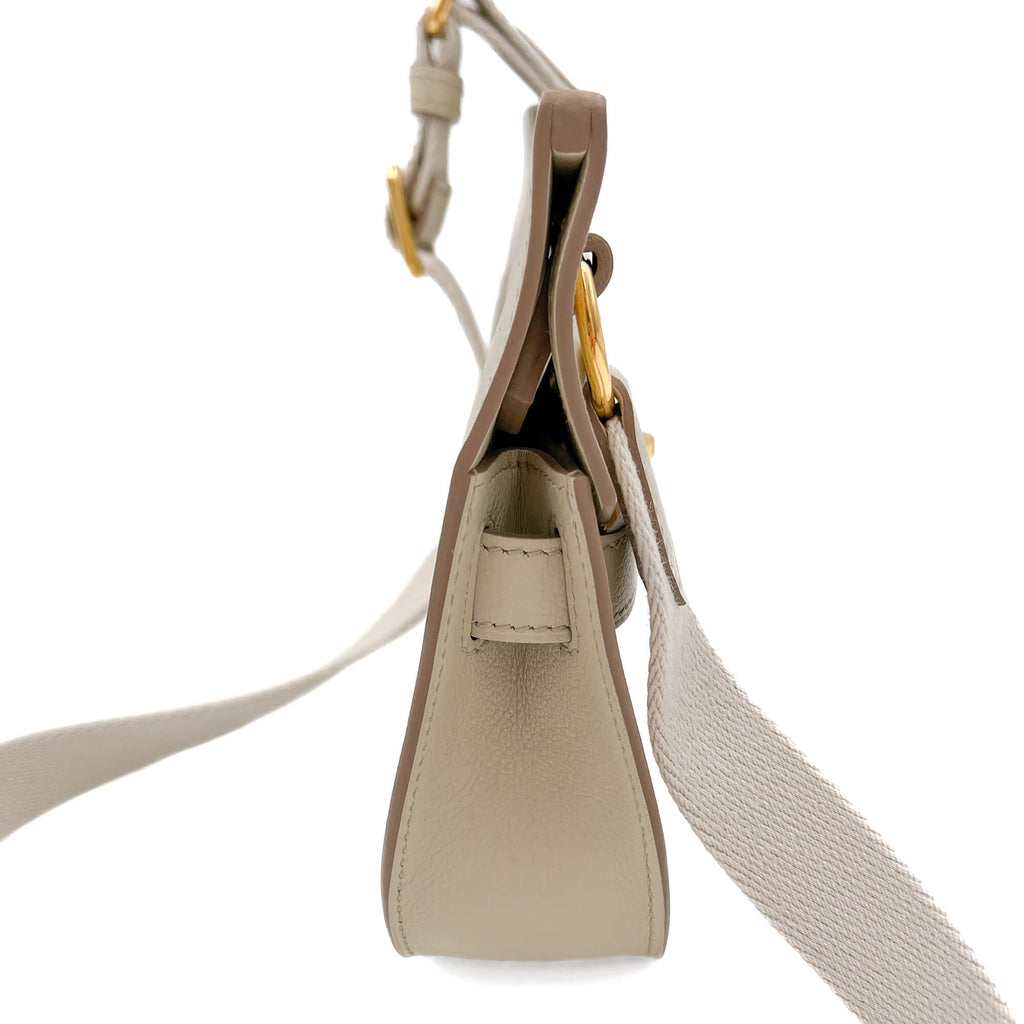 Second hand Hermes Jypsiere Mini Clemence Leather Crossbody White - Tabita Bags