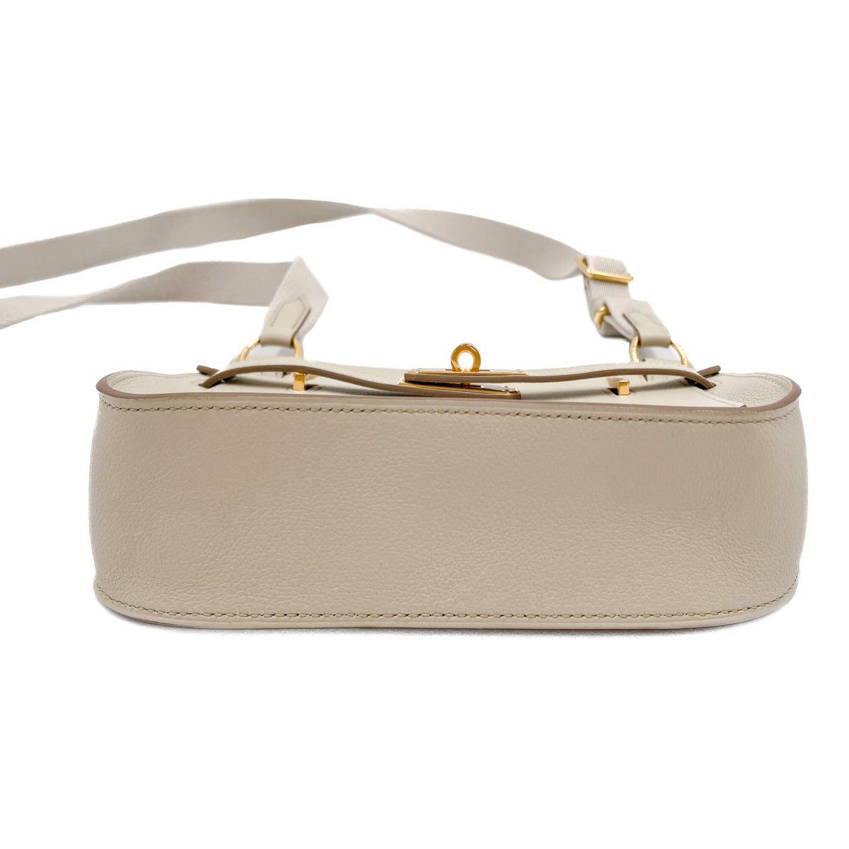 Second hand Hermes Jypsiere Mini Clemence Leather Crossbody White - Tabita Bags