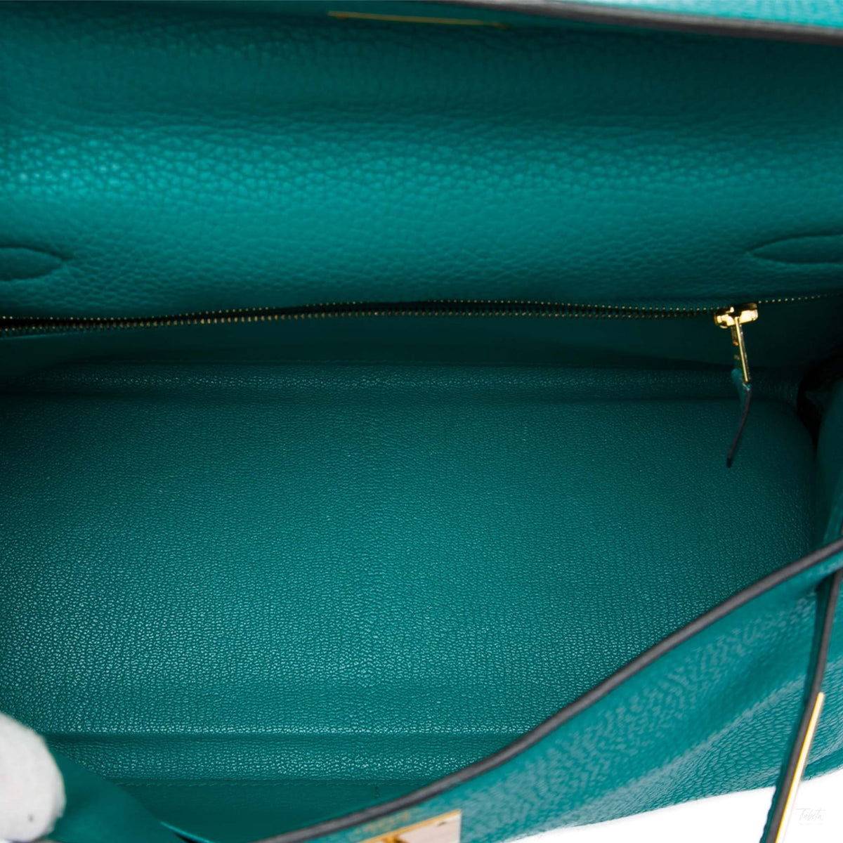 Second hand Hermes Kelly 28 Clemence Leather Retourne Top-handle Handbag Blue - Tabita Bags