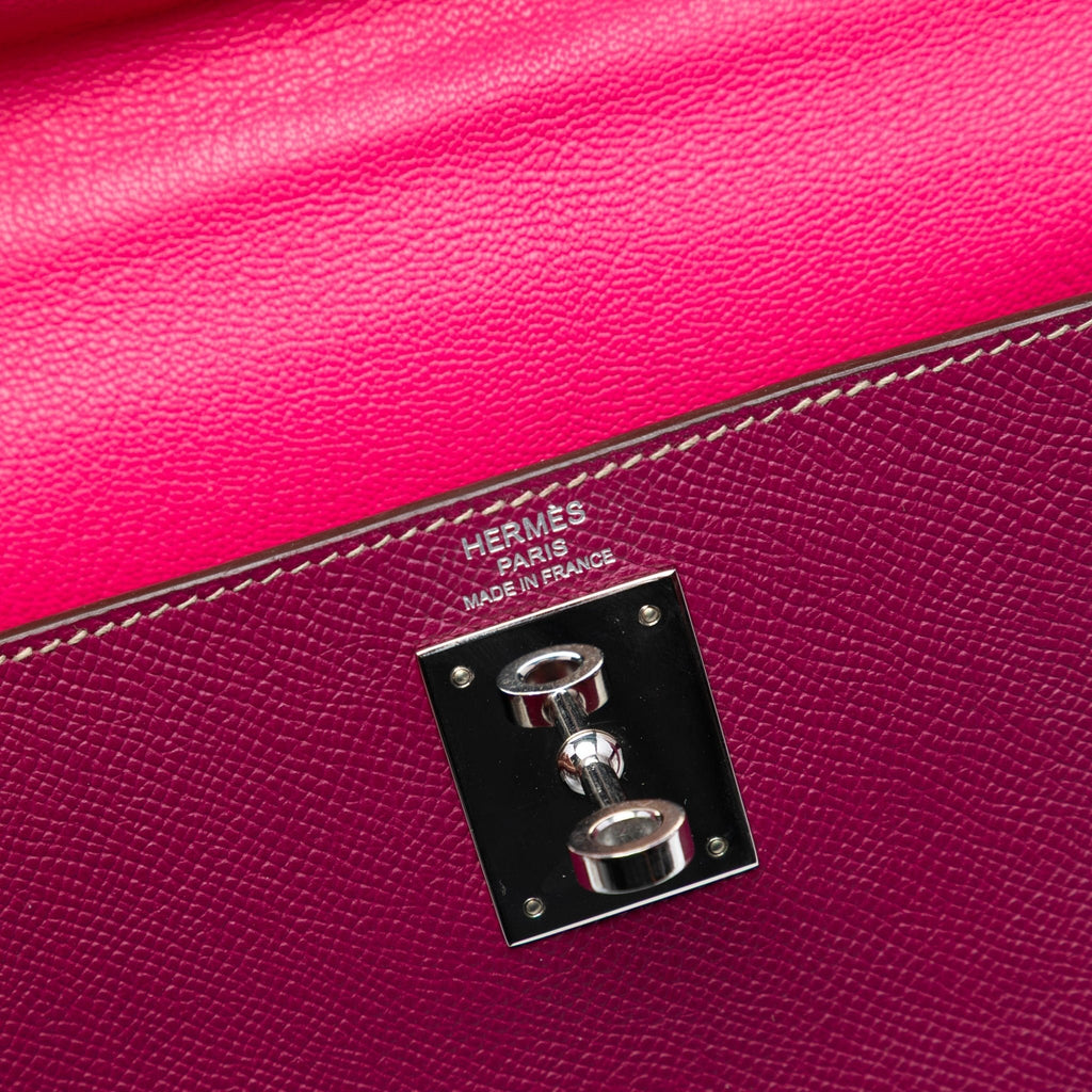 Second hand Hermes Kelly 28 Epsom Leather Retourne Top - handle Handbag Tosca - Tabita Bags