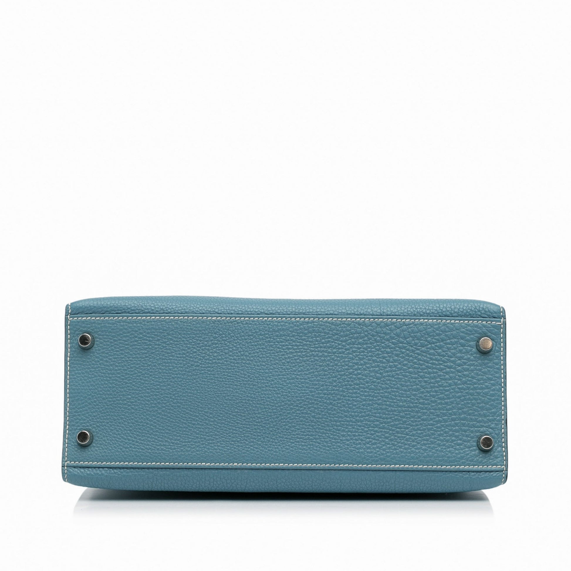 Second hand Hermes Kelly 28 Sellier Epsom Leather 2 - Ways Top - handle Bag Blue Jean - Tabita Bags