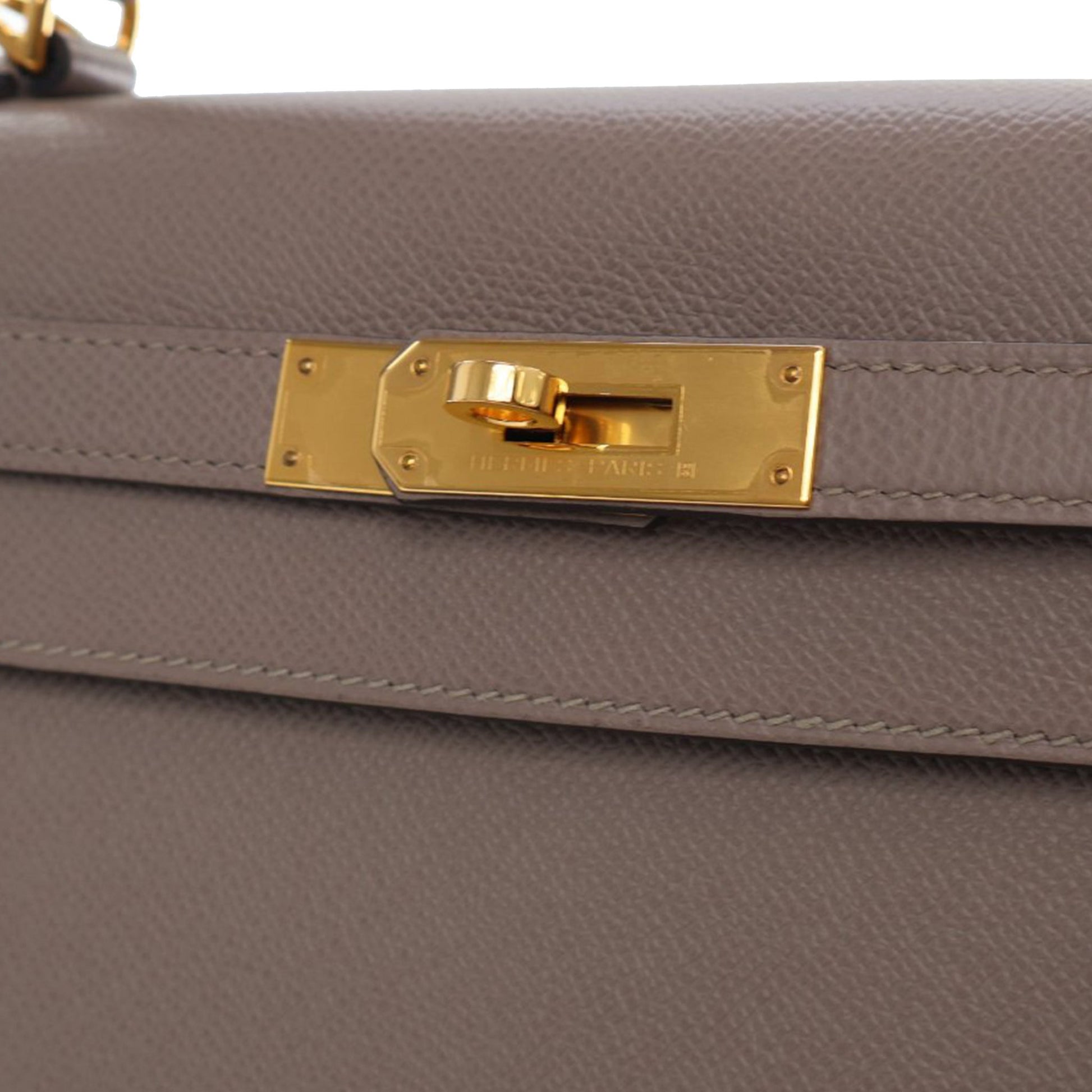 Second hand Hermes Kelly 28 Sellier Epsom Leather 2 - Ways Top - handle Bag Brown - Tabita Bags