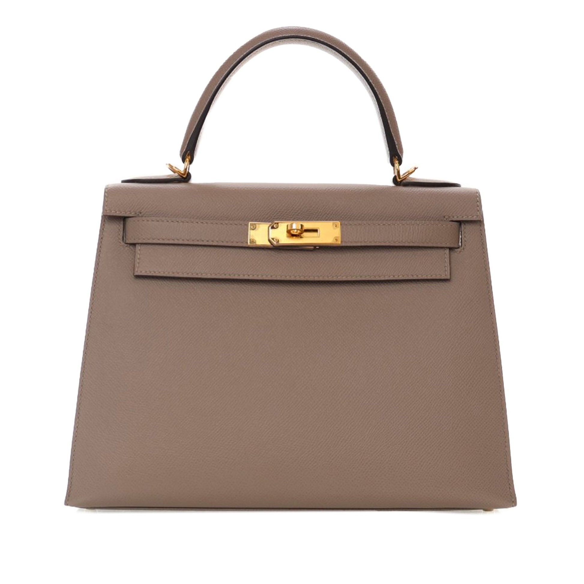 Second hand Hermes Kelly 28 Sellier Epsom Leather 2 - Ways Top - handle Bag Brown - Tabita Bags