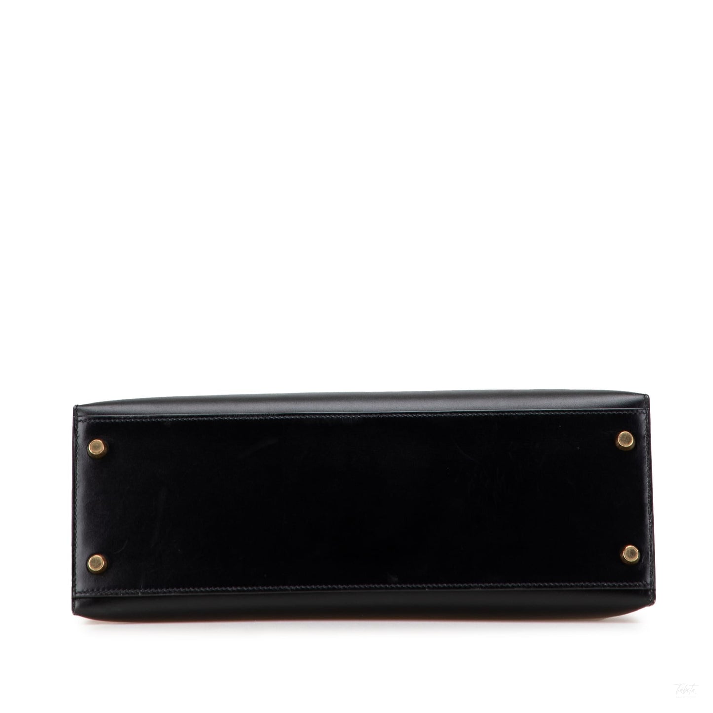 Second hand Hermes Kelly 32 Box Calf Leather Top - Handle Handbag Noir - Tabita Bags