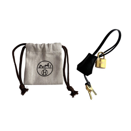 Second hand Hermes Kelly 32 Epsom Leather Sellier Top - handle Handbag Black - Tabita Bags