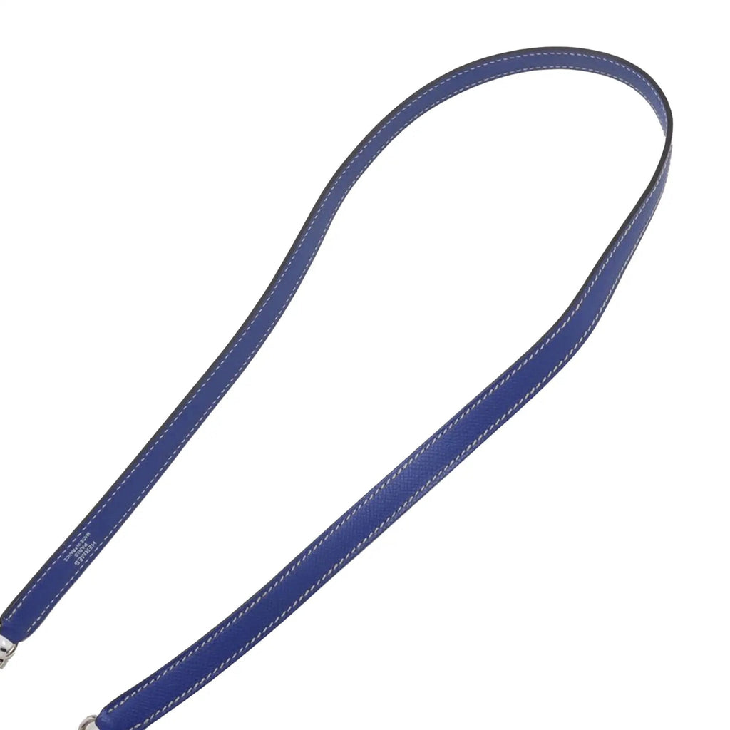 Second hand Hermes Kelly 32 Epsom Leather Sellier Top - handle Handbag Blue Electric - Tabita Bags