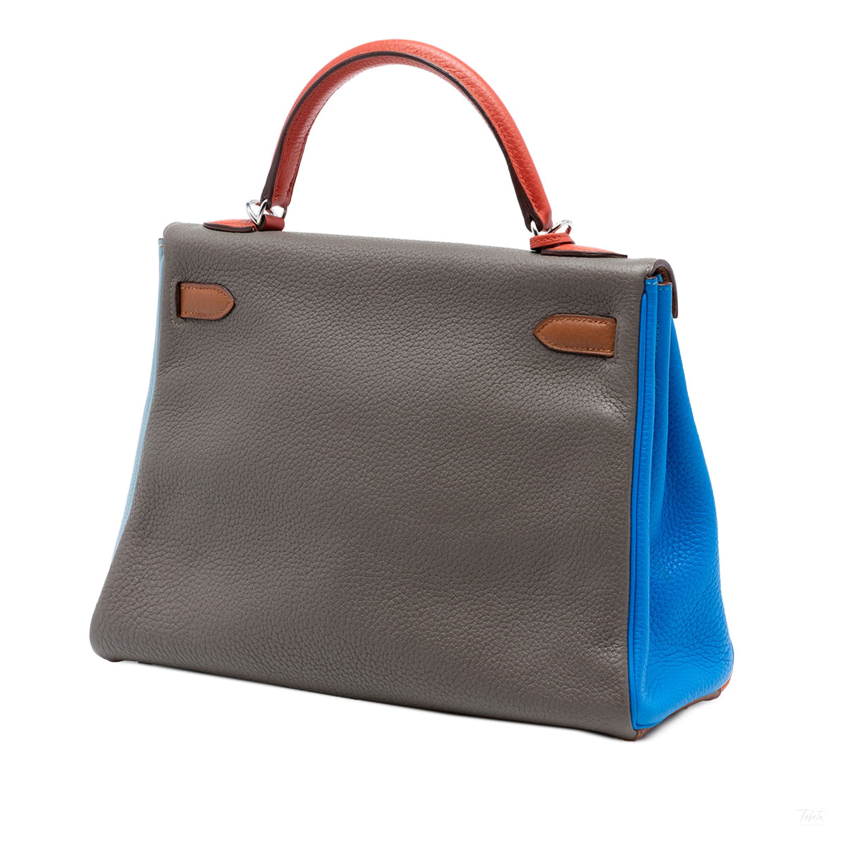 Second hand Hermes Kelly 32 Taurillon Clemence Leather Arlequin Retourne Top - handle Handbag Multicolor - Tabita Bags