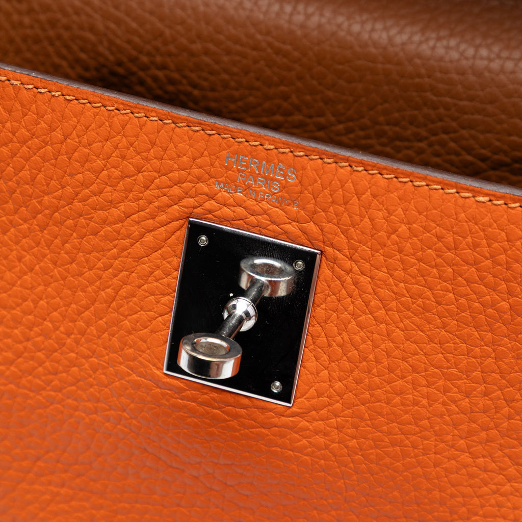 Second hand Hermes Kelly 32 Taurillon Clemence Leather Retourne Top - handle Handbag Multicolor - Tabita Bags