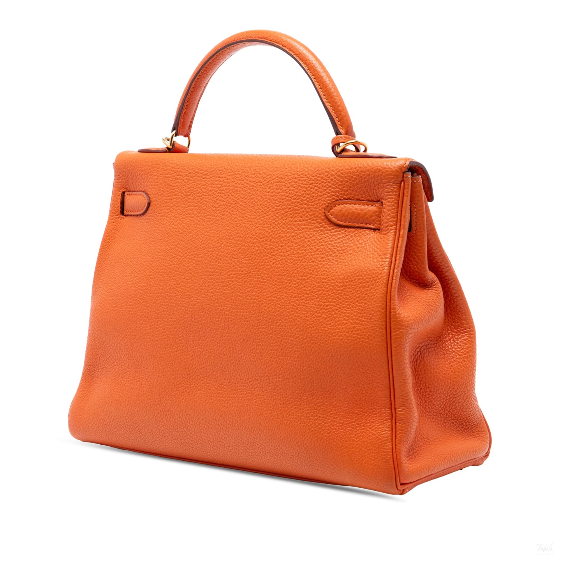 Second hand Hermes Kelly 32 Taurillon Clemence Leather Top - handle Handbag Clemence - Tabita Bags