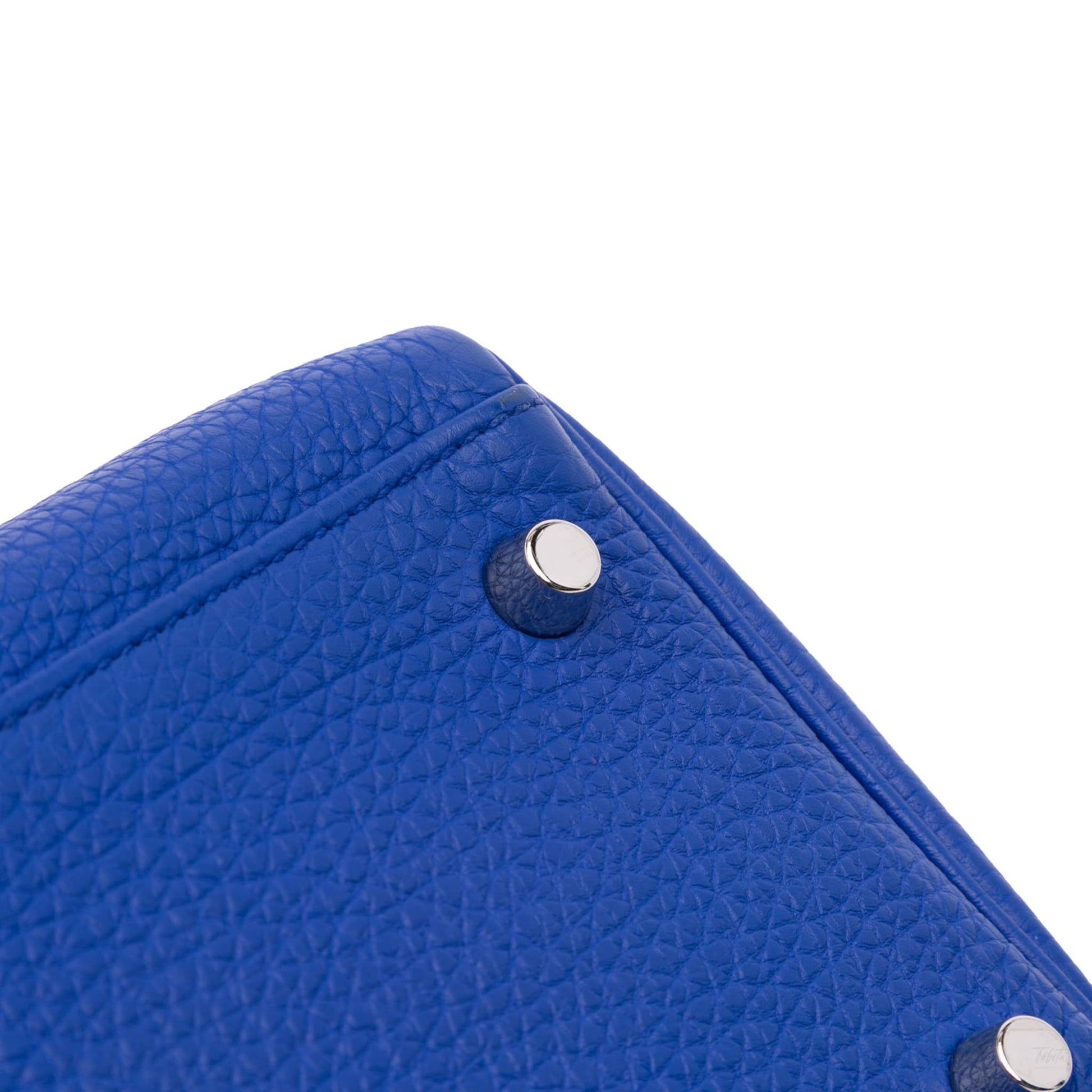 Second hand Hermes Kelly 32 Togo Leather 2 - Ways Top - handle Handbag Blue - Tabita Bags