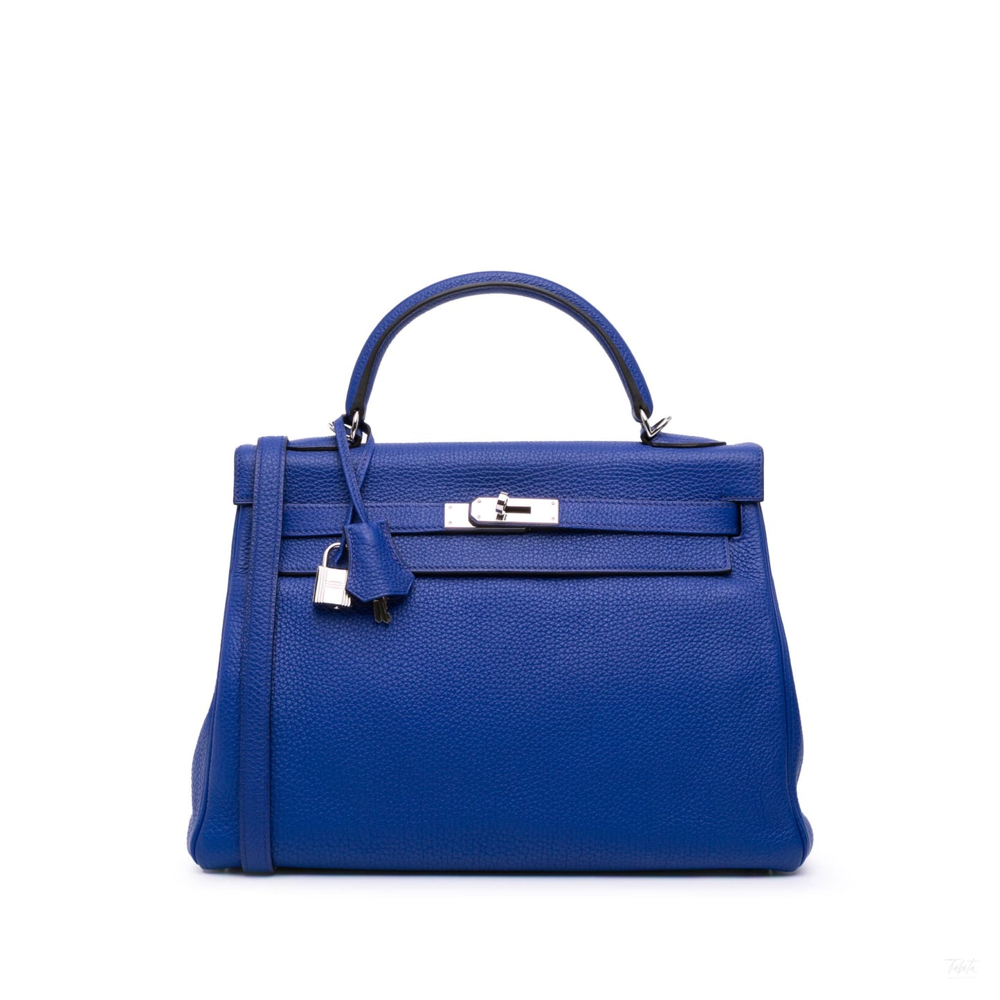 Second hand Hermes Kelly 32 Togo Leather 2 - Ways Top - handle Handbag Blue - Tabita Bags