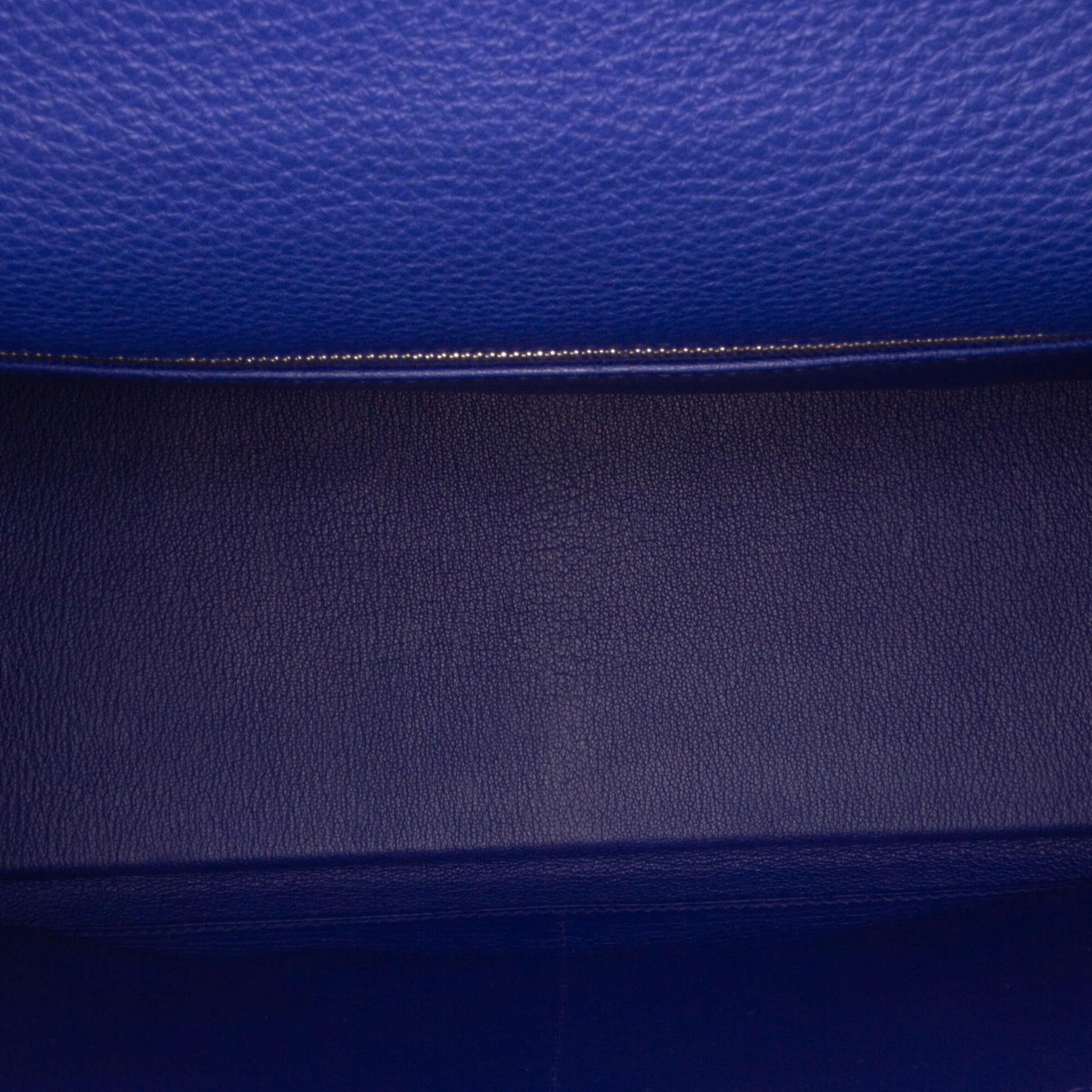 Second hand Hermes Kelly 32 Togo Leather 2 - Ways Top - handle Handbag Blue - Tabita Bags