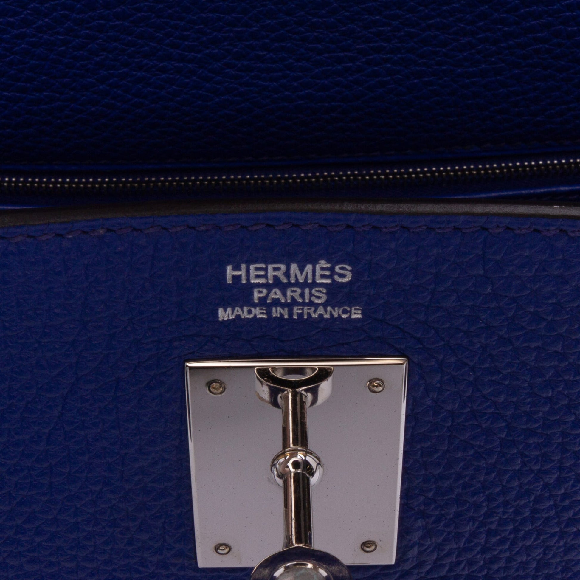 Second hand Hermes Kelly 32 Togo Leather 2 - Ways Top - handle Handbag Blue - Tabita Bags