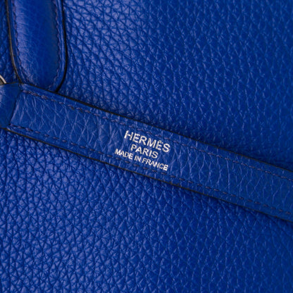 Second hand Hermes Kelly 32 Togo Leather 2 - Ways Top - handle Handbag Blue - Tabita Bags
