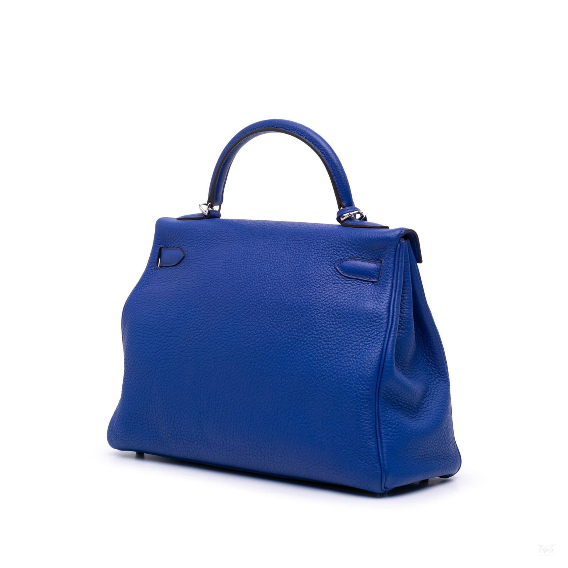 Second hand Hermes Kelly 32 Togo Leather 2 - Ways Top - handle Handbag Blue - Tabita Bags