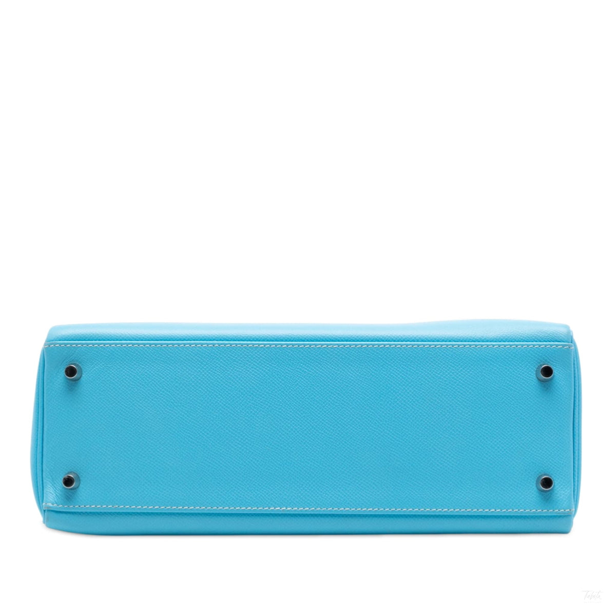 Second hand Hermes Kelly 32 Togo Leather 2 - Ways Top - handle Handbag Blue du Nord - Tabita Bags