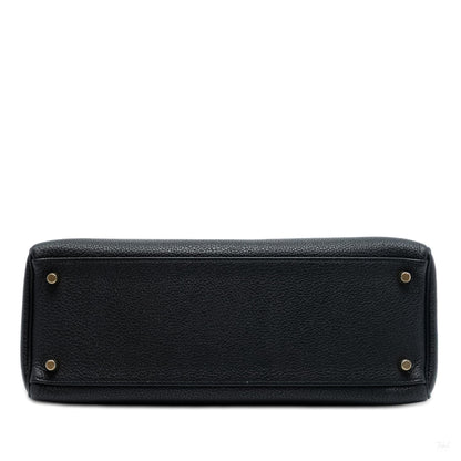 Second hand Hermes Kelly 32 Togo Leather 2 - Ways Top - handle Handbag Noir - Tabita Bags