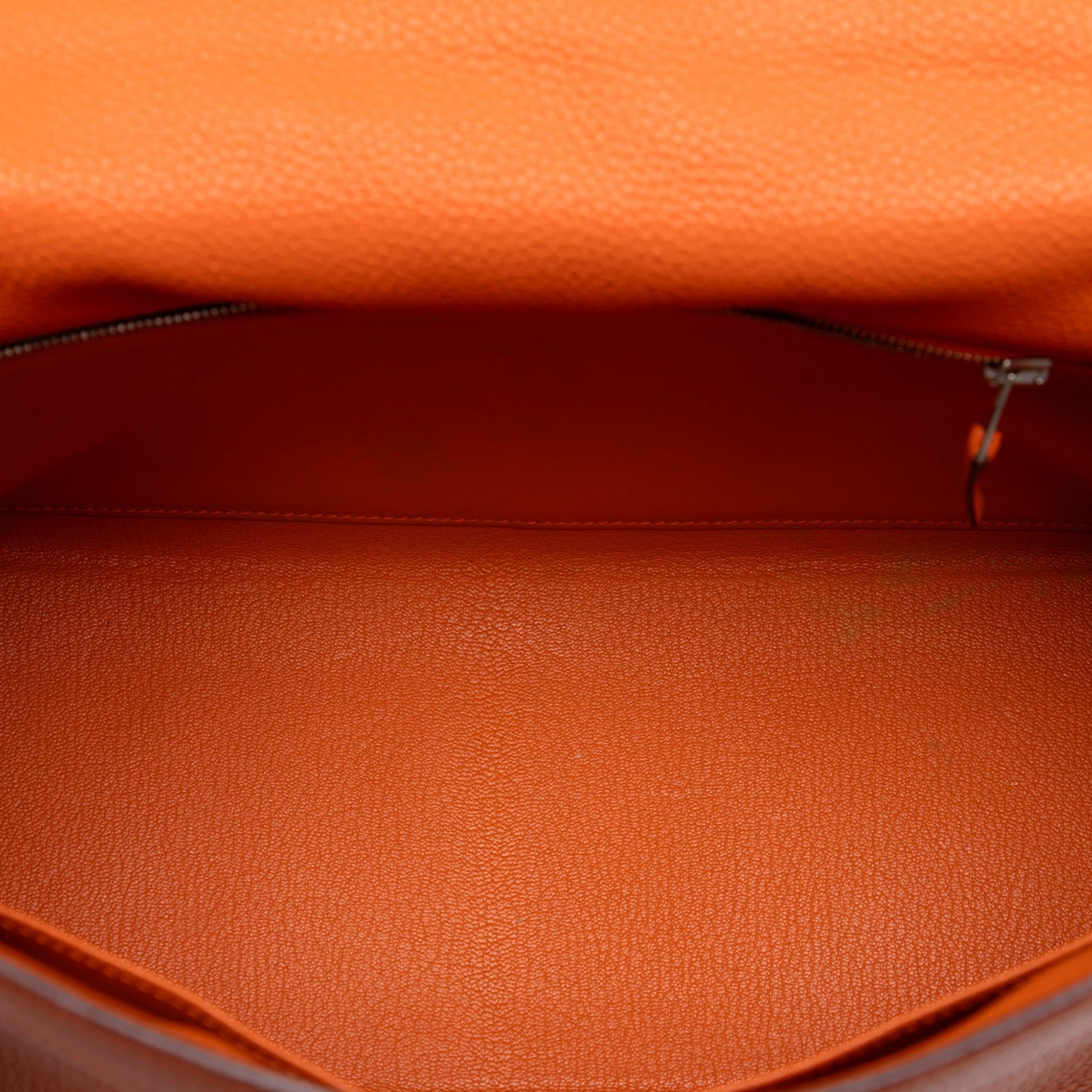 Second hand Hermes Kelly 32 Togo Leather 2 - Ways Top - handle Handbag Orange - Tabita Bags