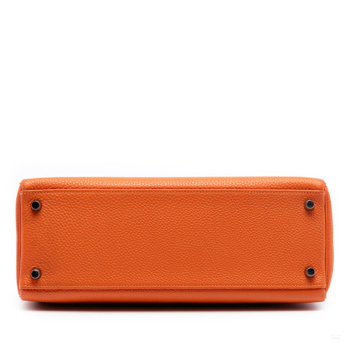 Second hand Hermes Kelly 32 Togo Leather 2 - Ways Top - handle Handbag Orange - Tabita Bags