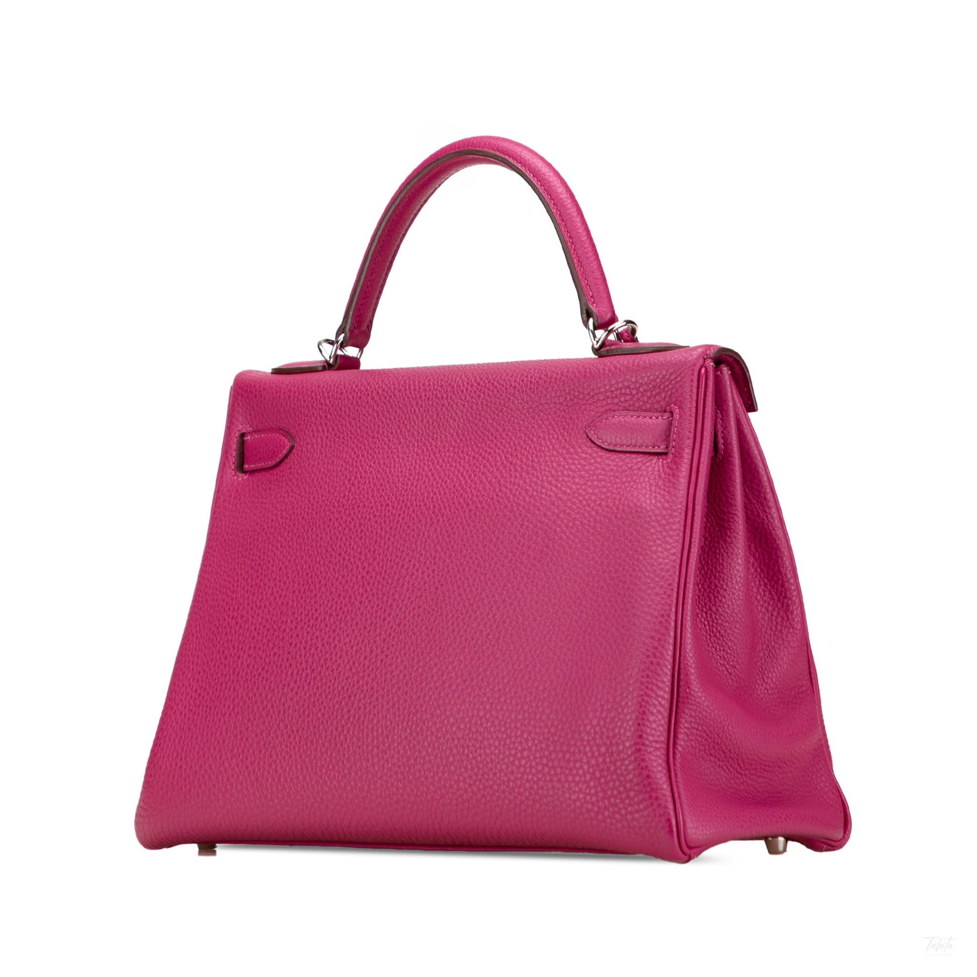 Second hand Hermes Kelly 32 Togo Leather 2 - Ways Top - handle Handbag Rose Pourpre - Tabita Bags