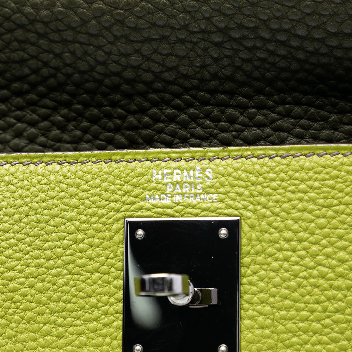 Second hand Hermes Kelly 32 Togo Leather 2 - Ways Top - Handle Handbag Tricolor - Tabita Bags