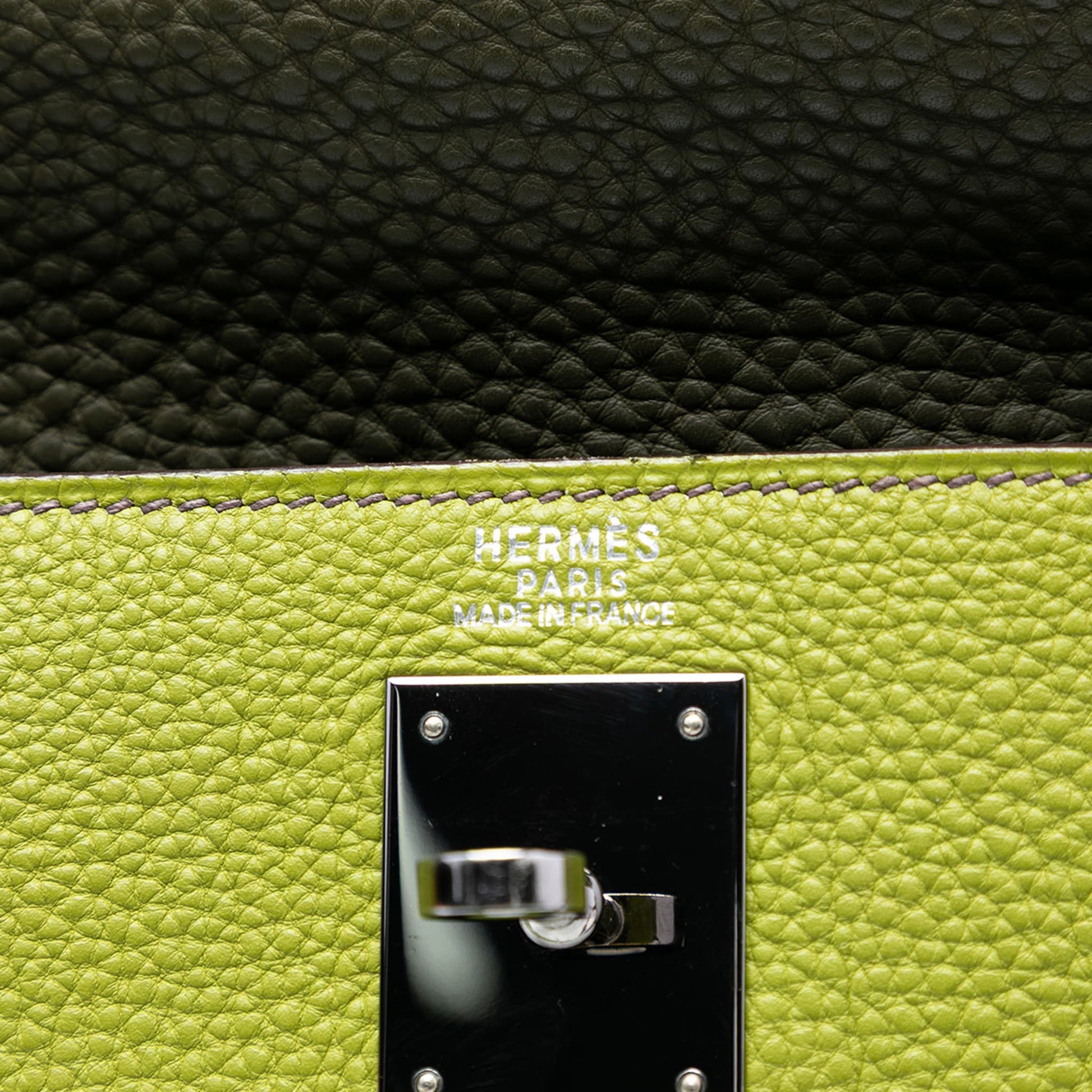 Second hand Hermes Kelly 32 Togo Leather 2 - Ways Top - Handle Handbag Tricolor - Tabita Bags