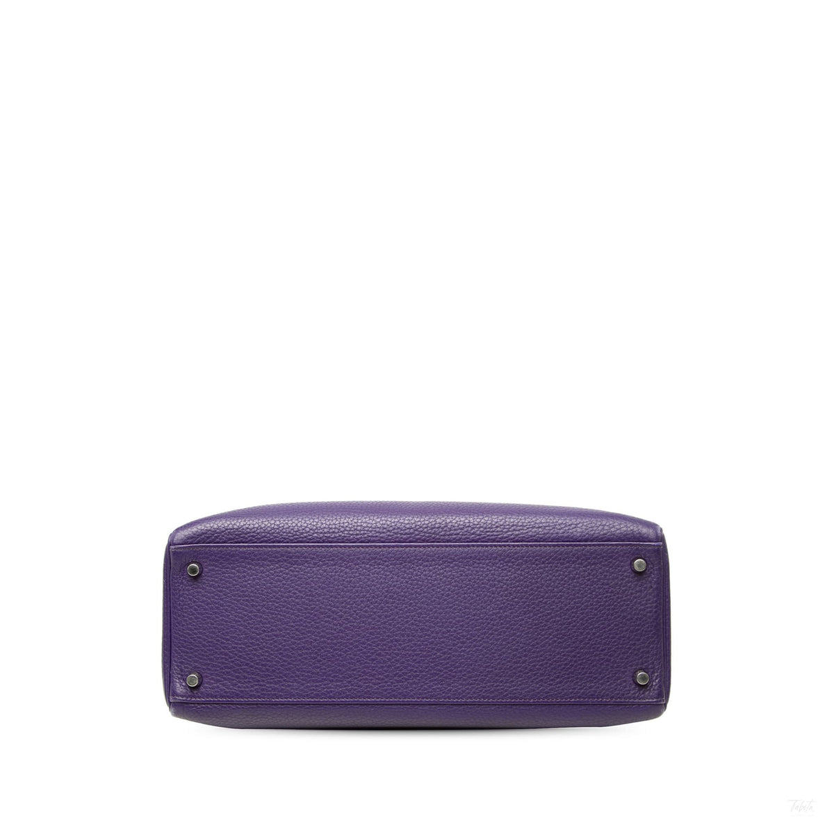 Second hand Hermes Kelly 35 Clemence Leather Top-handle Handbag Purple - Tabita Bags