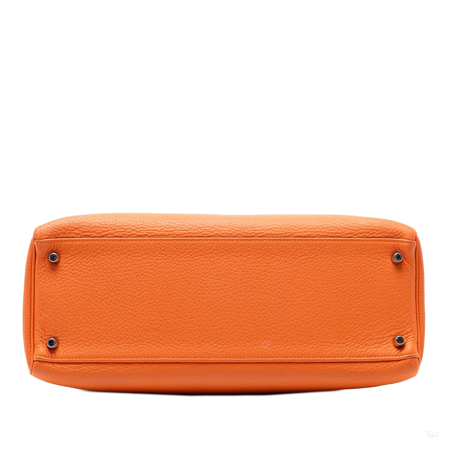 Second hand Hermes Kelly 35 Togo Leather Top - handle Handbag Orange - Tabita Bags