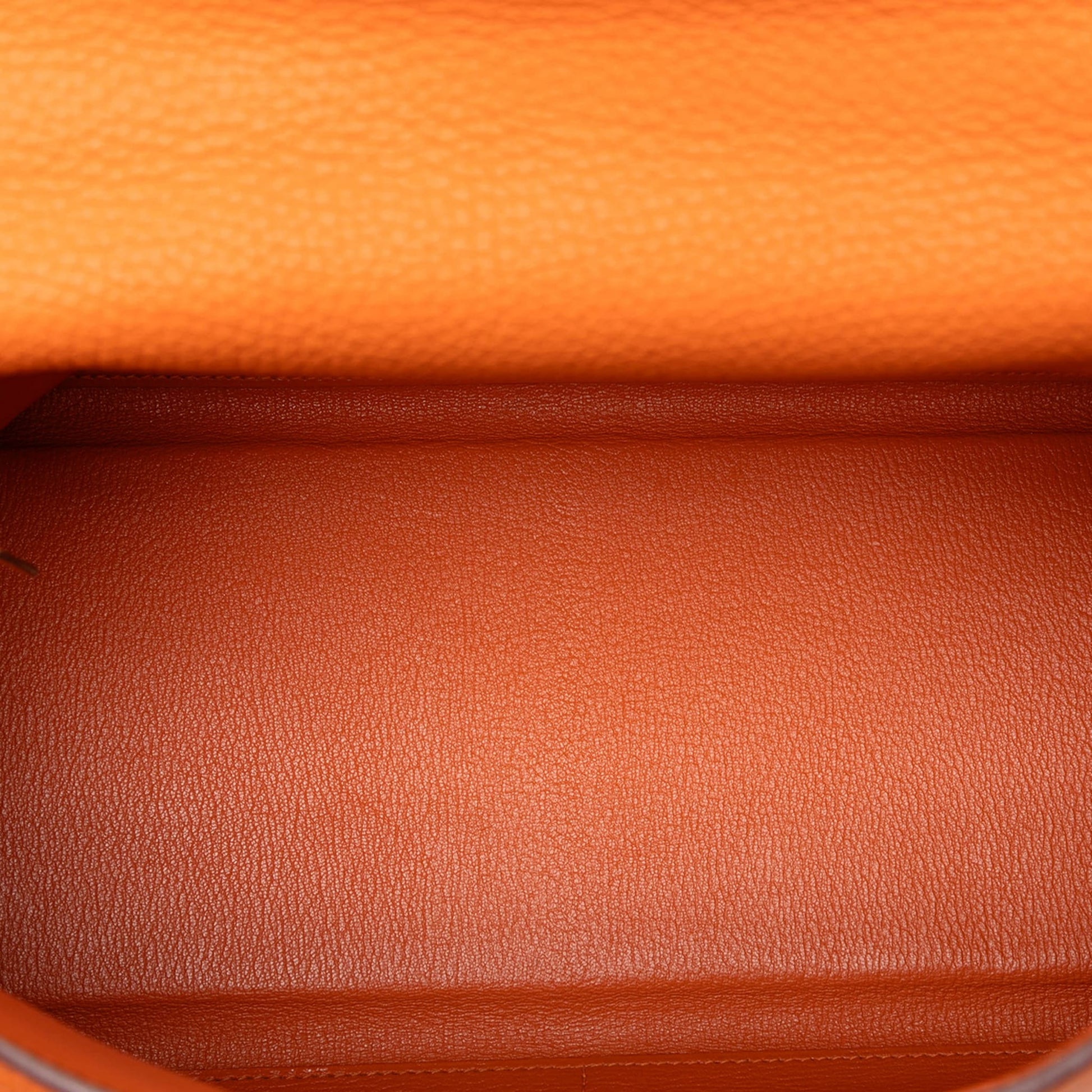 Second hand Hermes Kelly 35 Togo Leather Top - handle Handbag Orange - Tabita Bags