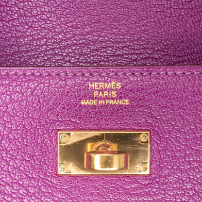 Second hand Hermes Kelly Chèvre Mysore Leather Long Wallet Anemone - Tabita Bags