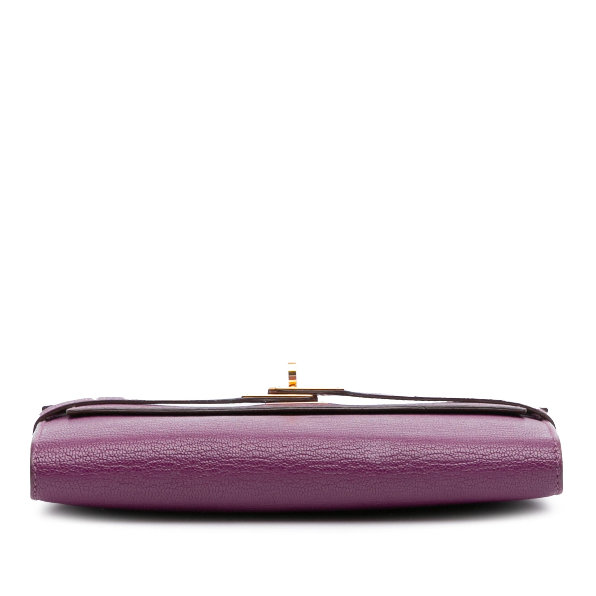 Second hand Hermes Kelly Chèvre Mysore Leather Long Wallet Anemone - Tabita Bags