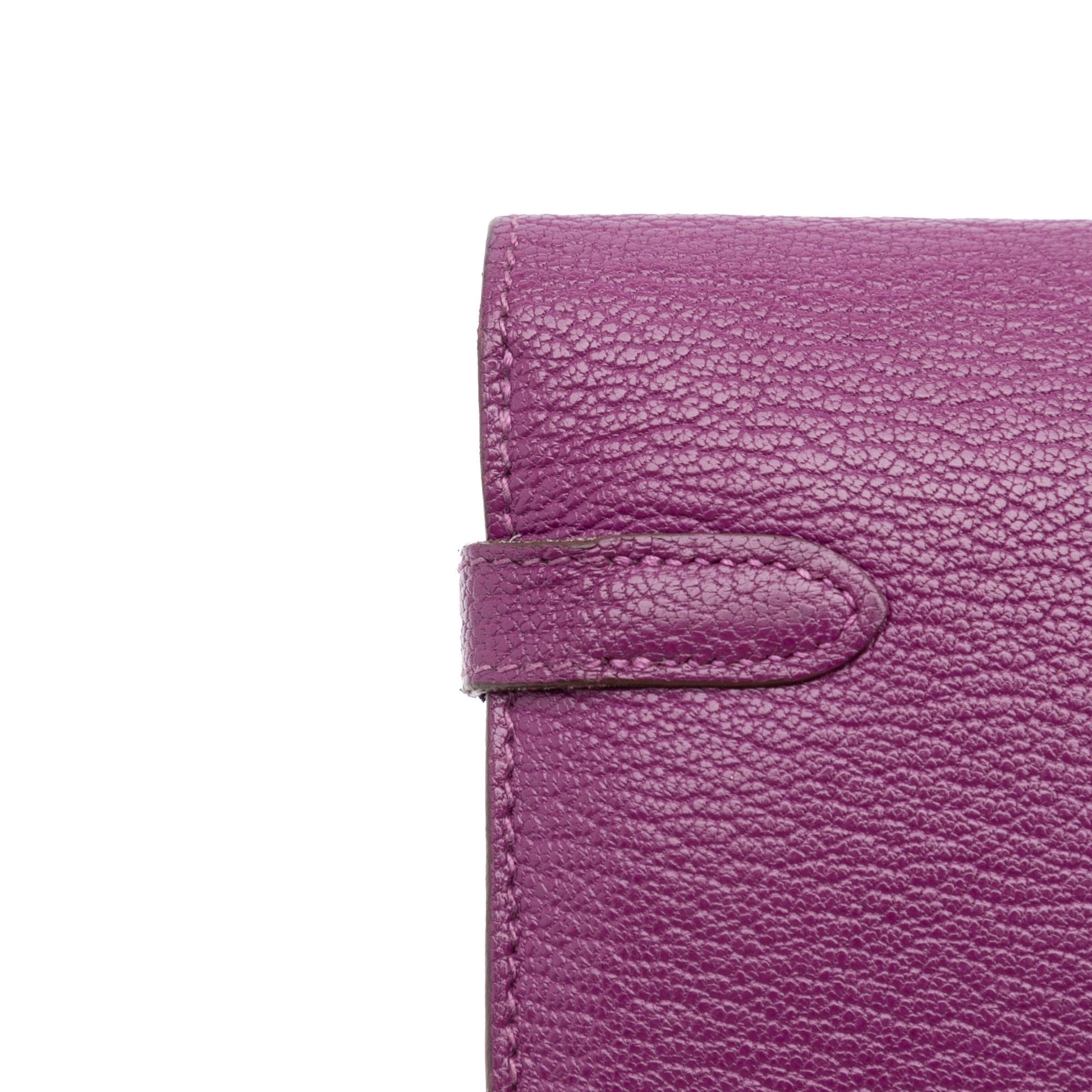 Second hand Hermes Kelly Chèvre Mysore Leather Long Wallet Anemone - Tabita Bags