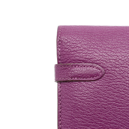 Second hand Hermes Kelly Chèvre Mysore Leather Long Wallet Anemone - Tabita Bags