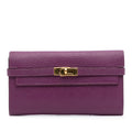Second hand Hermes Kelly Chèvre Mysore Leather Long Wallet Anemone - Tabita Bags