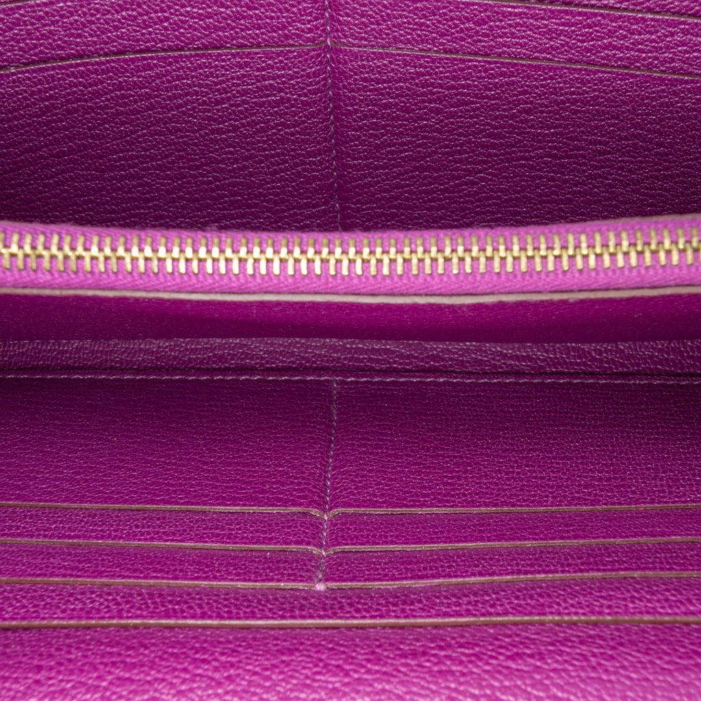 Second hand Hermes Kelly Chèvre Mysore Leather Long Wallet Anemone - Tabita Bags