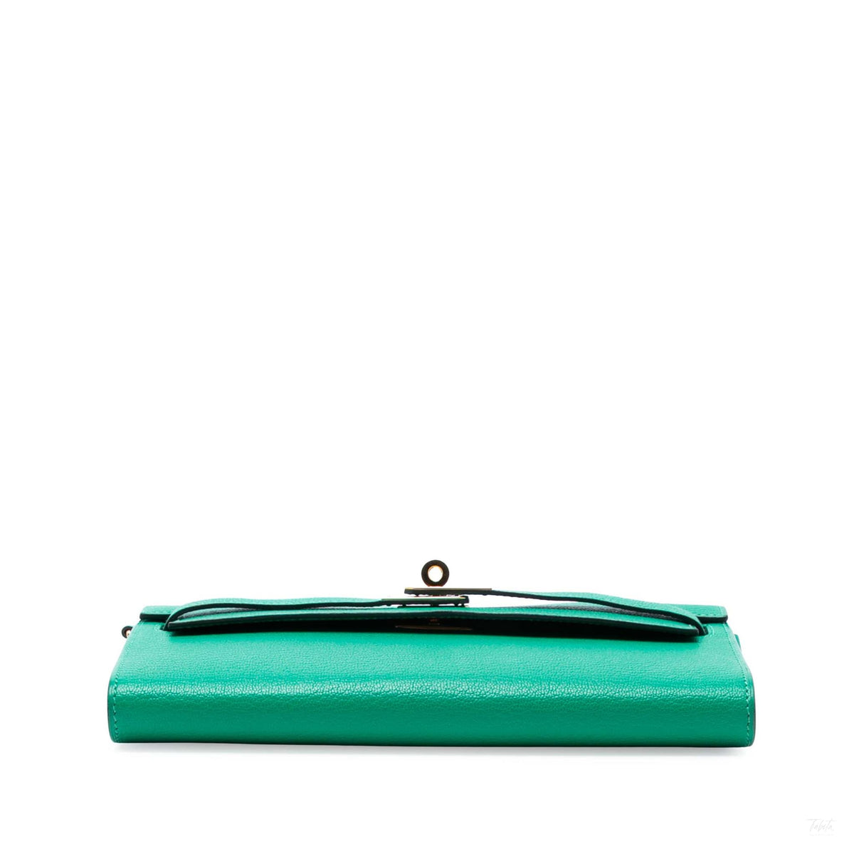 Second hand Hermes Kelly Chèvre Mysore Leather Long Wallet Menthe - Tabita Bags