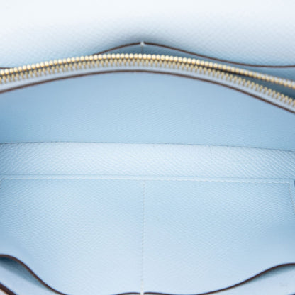 Second hand Hermes Kelly Epsom Leather Long Wallet Blue - Tabita Bags