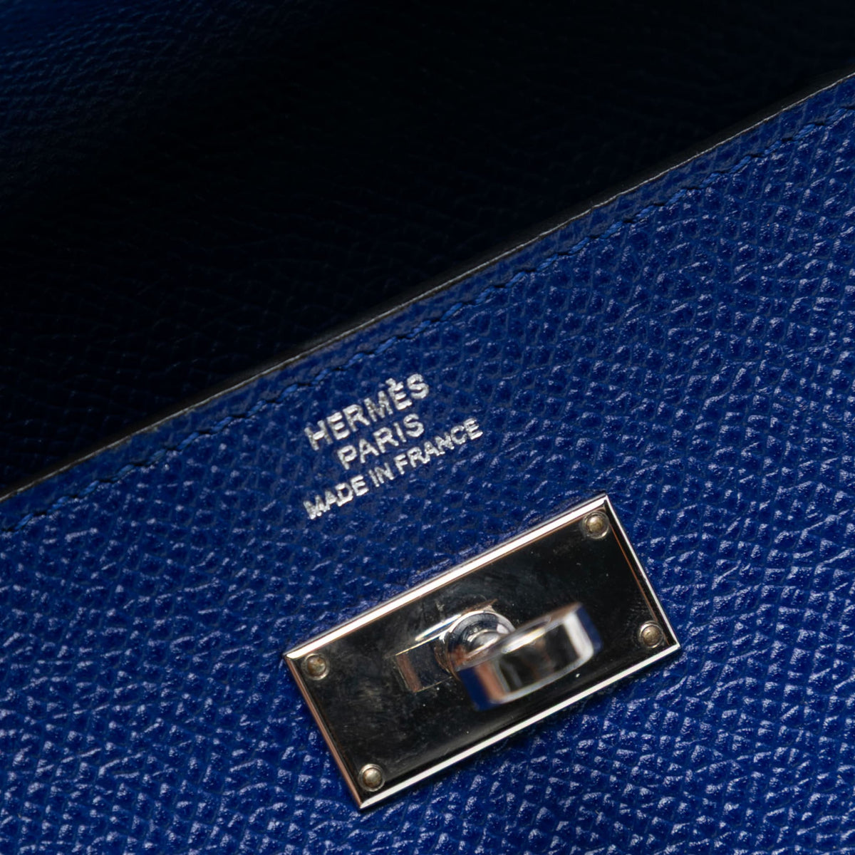 Second hand Hermes Kelly Epsom Leather Long Wallet Blue Electric - Tabita Bags