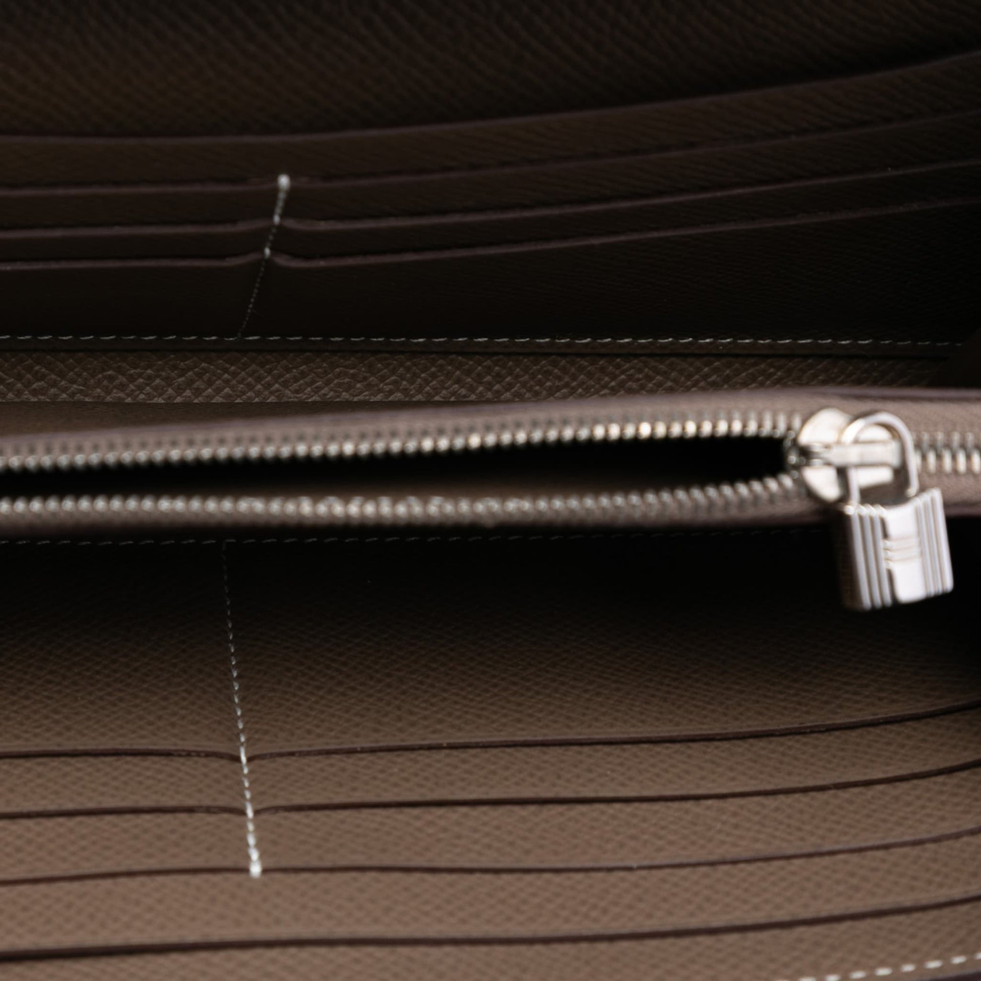 Second hand Hermes Kelly Epsom Leather Long Wallet Etoupe - Tabita Bags