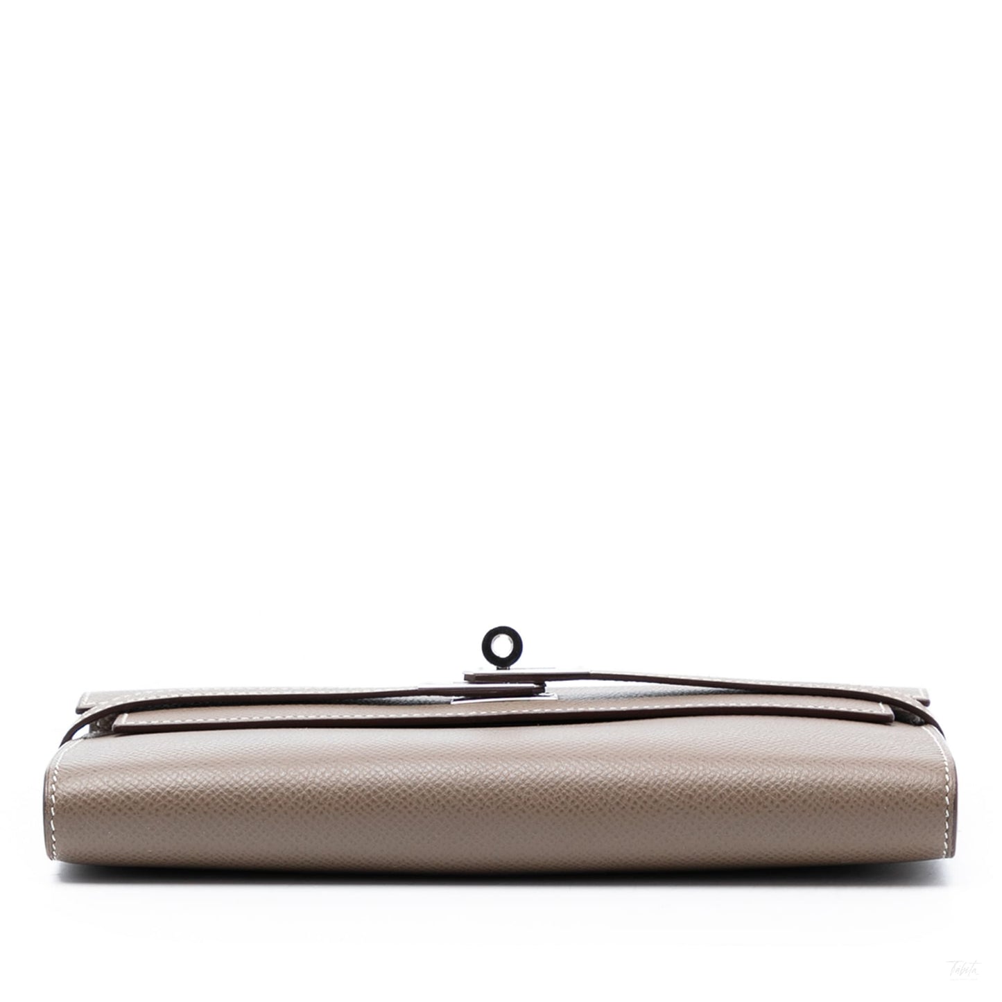 Second hand Hermes Kelly Epsom Leather Long Wallet Etoupe - Tabita Bags