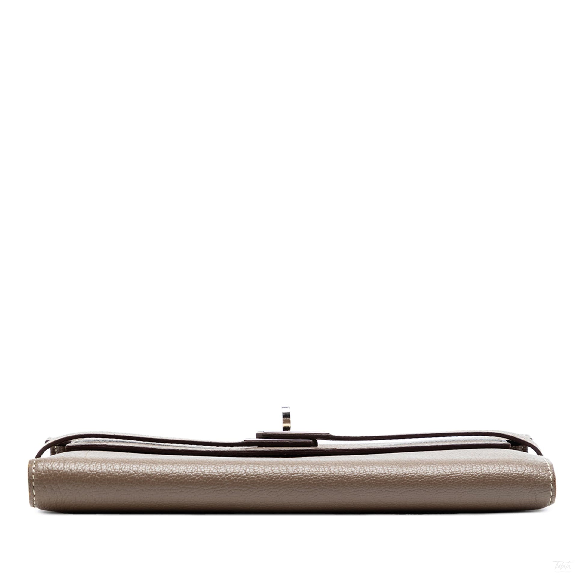 Second hand Hermes Kelly Epsom Leather Long Wallet Etoupe - Tabita Bags