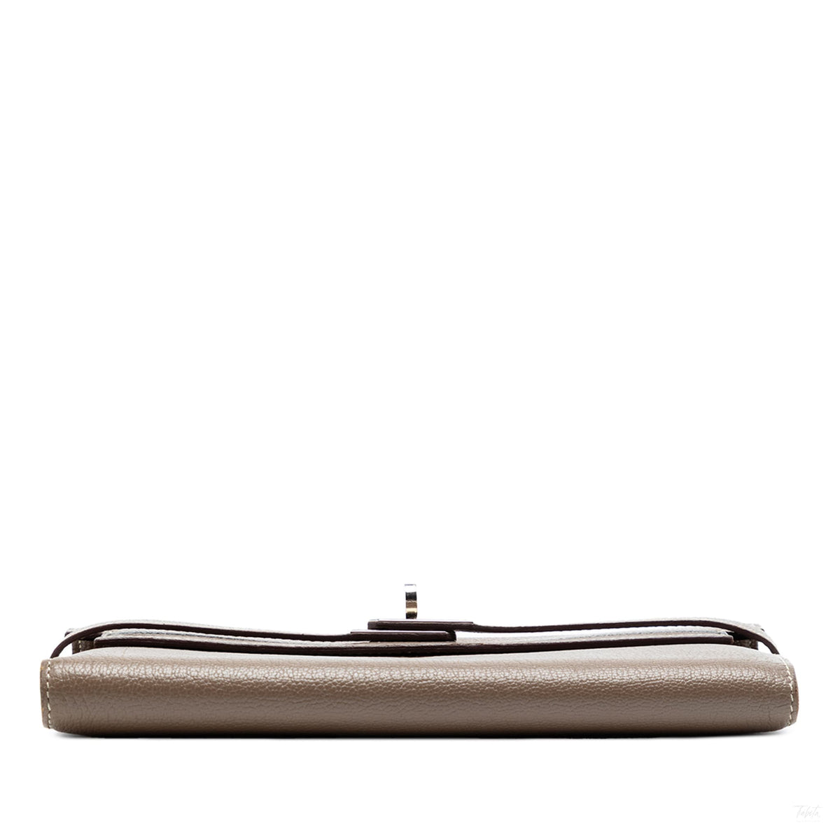 Second hand Hermes Kelly Epsom Leather Long Wallet Etoupe - Tabita Bags