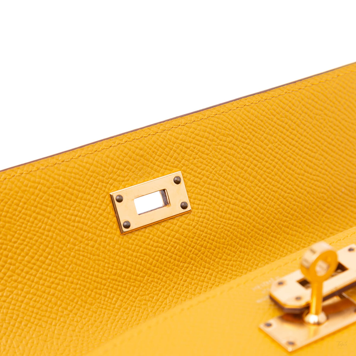 Second hand Hermes Kelly Epsom Leather Long Wallet Jaune Ambre - Tabita Bags