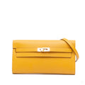 Second hand Hermes Kelly Epsom Leather Long Wallet Jaune Ambre - Tabita Bags